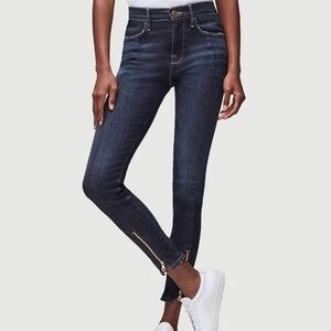 Frame denim Le High Split Hem Ankle Zip Jeans in Ruffin